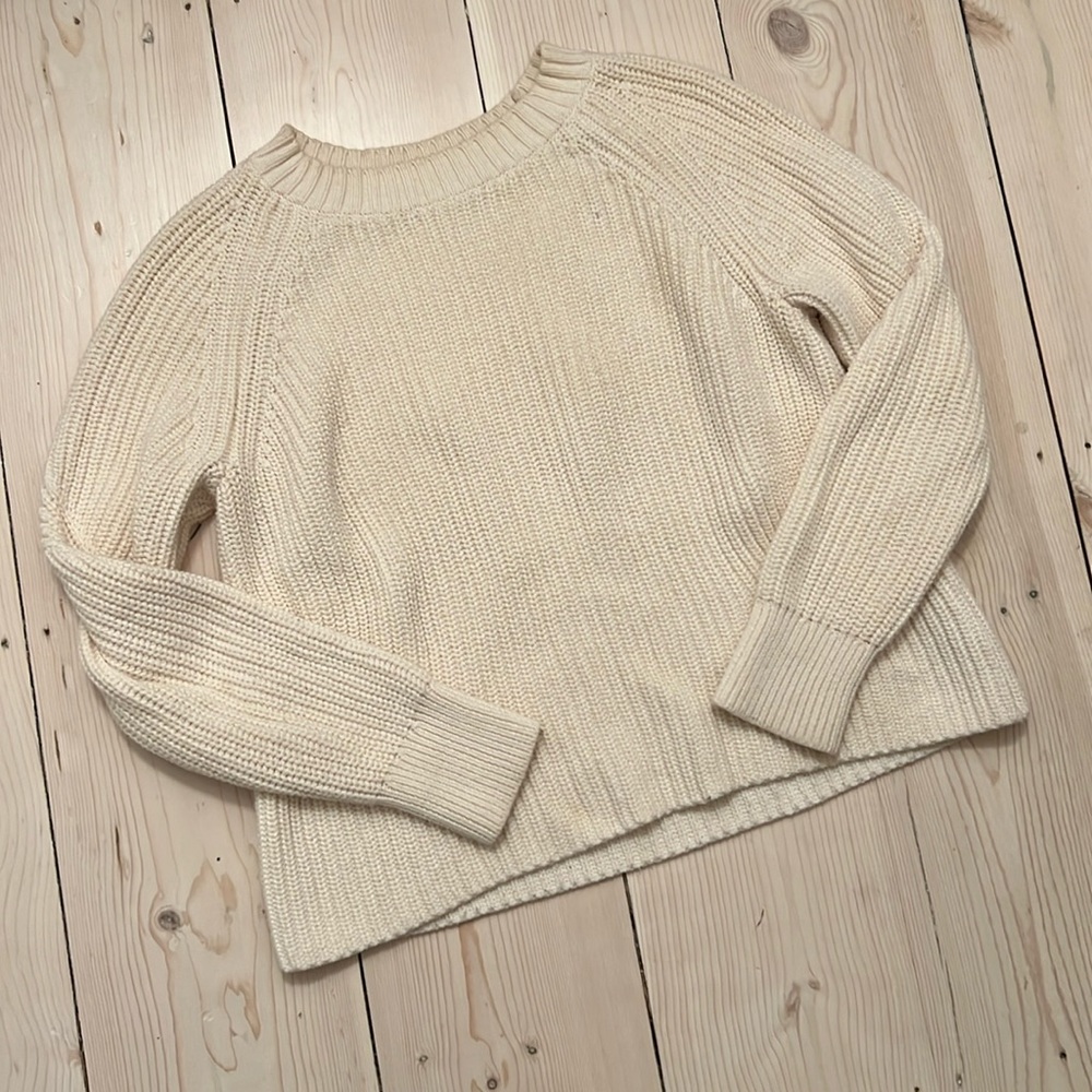 Gap Cotton Knit Cream Sweater Sz. S